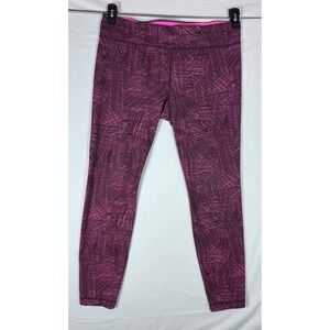 Under Armour Leggings Women's XL Pink Purple Print Highrise Compression Athletic